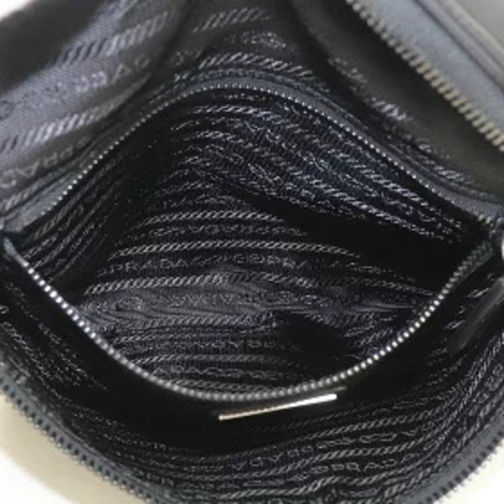 Prada Re Saffiano Leather Belt Bag Black Waist Crossbody Bum Sling Triangle - Picture 13 of 13